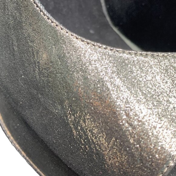 BRIAN Atwood Madison Avenue Gold Platform Peep Toe Heels Size 10.5 - Picture 7 of 10